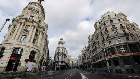 Confluencia de la Gran Vía con la calle de Alcalá. / EFE Confluencia de la Gran Vía con la calle de Alcalá. / EFE