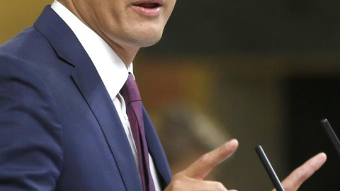 El líder de Ciudadanos, Albert Rivera, durante su intervención en el debate de investidura.- EFE/Chema Moya