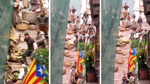 Una estelada se cuela en el set de 'Juego de Tronos'. Una estelada se cuela en el set de 'Juego de Tronos'.