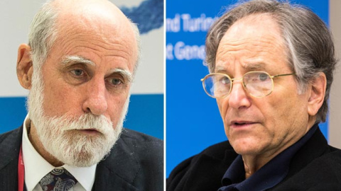 Vinton Cerf y Leonard Adleman en el Foro de Heidelberg 2015. /HLFF - C. Flemming Vinton Cerf y Leonard Adleman en el Foro de Heidelberg 2015. /HLFF - C. Flemming