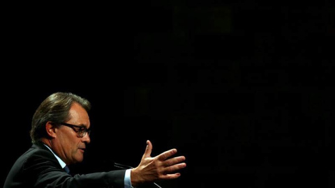 Artur Mas durante un acto de precampaña en Barcelona. / EFE Artur Mas durante un acto de precampaña en Barcelona. / EFE