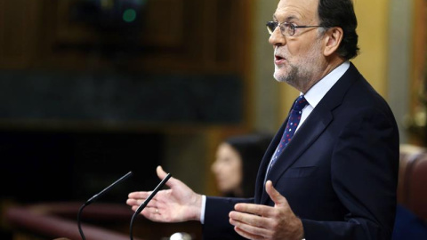 Mariano Rajoy comienza su intervención en la segunda votación de la investidura del candidato del PP. EFE Mariano Rajoy comienza su intervención en la segunda votación de la investidura del candidato del PP. EFE