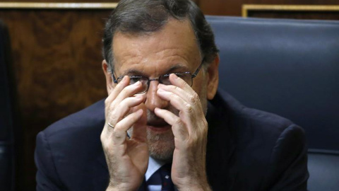El candidato Mariano Rajoy, durante la sesión del debate de investidura en el Congreso de los Diputados. - EFE El candidato Mariano Rajoy, durante la sesión del debate de investidura en el Congreso de los Diputados. - EFE