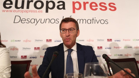 El presidente de la Xunta, Alberto Núñez Feijóo, en un desayuno informativo organizado por Europa Press. EUROPA PRESS El presidente de la Xunta, Alberto Núñez Feijóo, en un desayuno informativo organizado por Europa Press. EUROPA PRESS