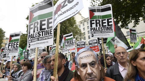 Manifestación del pasado 9 en Londres contra la ocupación israelí de Palestina. - REUTERS Manifestación del pasado 9 en Londres contra la ocupación israelí de Palestina. - REUTERS