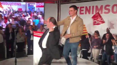 Miquel Iceta, en su baile de apertura de campaña. Miquel Iceta, en su baile de apertura de campaña.