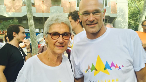 Los candidatos de Junts pel Sí Muriel Casals y Raul Romeva. - PÚBLICO Los candidatos de Junts pel Sí Muriel Casals y Raul Romeva. - PÚBLICO