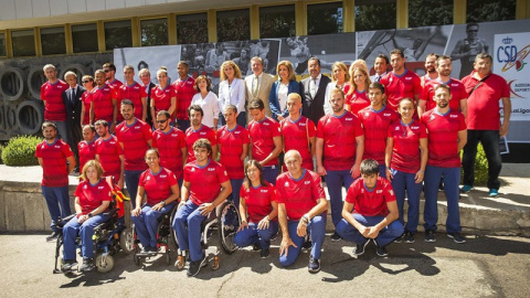 El equipo español paralímpico antes de partir hacia Río de Janeiro. El equipo español paralímpico antes de partir hacia Río de Janeiro.