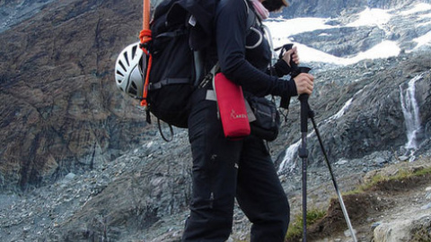 Carmen González-Meneses en un viaje anterior en las montañas.