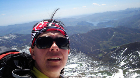 Araceli Oubiña Cacabelos, en un viaje anterior en las montañas.