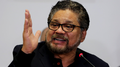 El miembro del partido Fuerza Alternativa Revolucionaria del Común (FARC) Iván Márquez habla en una rueda de prensa en Bogotá (Colombia). EFE El miembro del partido Fuerza Alternativa Revolucionaria del Común (FARC) Iván Márquez habla en una rueda de prensa en Bogotá (Colombia). EFE