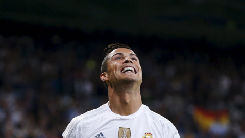 Cristiano celebra su segundo gol al Shakhtar. REUTERS/Juan Medina Cristiano celebra su segundo gol al Shakhtar. REUTERS/Juan Medina