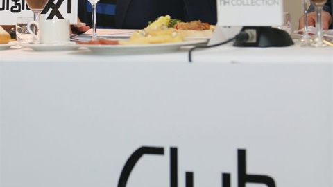 Manuela Carmena, alcaldesa de Madrid, en el almuerzo de este miércoles. EFE Manuela Carmena, alcaldesa de Madrid, en el almuerzo de este miércoles. EFE