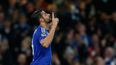 Diego Costa celebra un gol al Maccabi Tel Aviv. Reuters / Stefan Wermuth Diego Costa celebra un gol al Maccabi Tel Aviv. Reuters / Stefan Wermuth