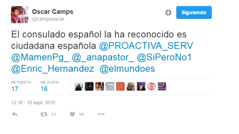 captura del tuit.