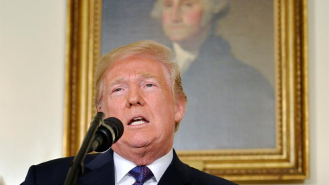 Donald Trump anuncia el ataque a Siria. / EFE Donald Trump anuncia el ataque a Siria. / EFE
