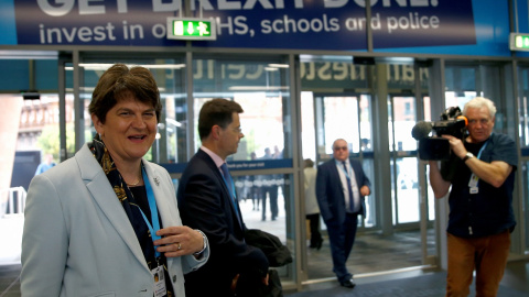 01/10/2019 - La líder del DUP, Arlene Foster, en Mánchester. / reuters - HENRY NICHOLLS 01/10/2019 - La líder del DUP, Arlene Foster, en Mánchester. / reuters - HENRY NICHOLLS