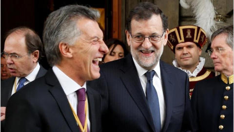 Macri y Rajoy, durante la primera visita a España del presidente argentino, en 2017. / REUTERS Macri y Rajoy, durante la primera visita a España del presidente argentino, en 2017. / REUTERS