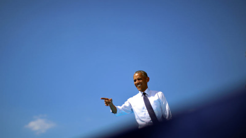 Barack Obama, durante un acto electoral en Philadelphia. / CARLOS BARRIA (REUTERS) Barack Obama, durante un acto electoral en Philadelphia. / CARLOS BARRIA (REUTERS)