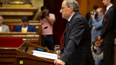 Torra durant el ple extraordinari del Parlament de resposta a la sentència del Procés. EUROPA PRESS Torra durant el ple extraordinari del Parlament de resposta a la sentència del Procés. EUROPA PRESS