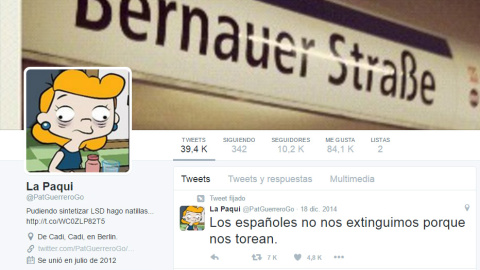 La Paqui, una de las tuiteras más 'tremending' La Paqui, una de las tuiteras más 'tremending'