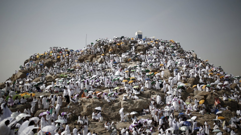 Miles de personas reunidas en el Monte Arafat. - REUTERS