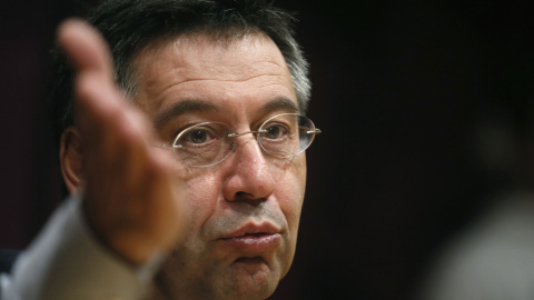 Bartomeu, durante su comparecencia. REUTERS/Albert Gea