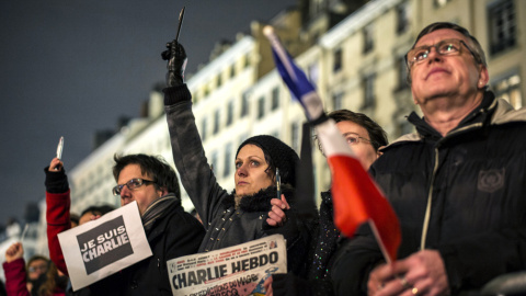 Concentración en Lyon, Francia. AFP