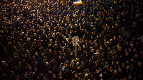 Concentración en Lyon, Francia. AFP