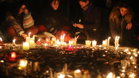 Concentración en la Plaza de la República de París. EFE