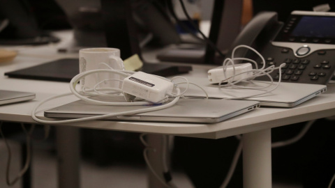 Imagen de las oficinas de Cambridge Analytics vacías en Washington. REUTERS