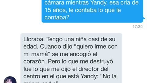 Captura de pantalla de la conversación con Mabel Lozano Captura de pantalla de la conversación con Mabel Lozano