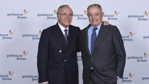 El nuevo presidente de Gas Natural Fenosa, Isidro Fainé, junto con su antecesor Salvador Gabarró. EFE/David Campos El nuevo presidente de Gas Natural Fenosa, Isidro Fainé, junto con su antecesor Salvador Gabarró. EFE/David Campos