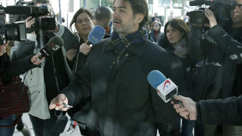 Oriol Pujol tras negarse a declarar este lunes. EFE/Andreu Dalmau Oriol Pujol tras negarse a declarar este lunes. EFE/Andreu Dalmau