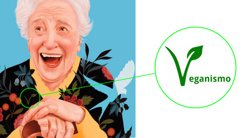 Detalle del guiño vegano...