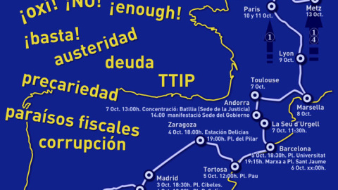 Ruta suroeste de las Euromarchas.