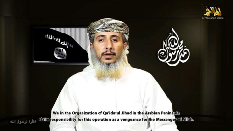 Captura del vídeo difundido por Al Qaeda en la Península Arábiga. Captura del vídeo difundido por Al Qaeda en la Península Arábiga.