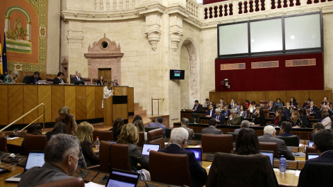 La presidenta de la Junta de Andalucía, Susana Díaz comparece en el Parlamento andaluz. La presidenta de la Junta de Andalucía, Susana Díaz comparece en el Parlamento andaluz.