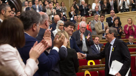 Quim Torra, tras su discurso de investidura en el Parlament. / QUIQUE GARCÍA (EFE) Quim Torra, tras su discurso de investidura en el Parlament. / QUIQUE GARCÍA (EFE)