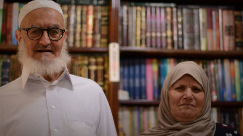 Ahmad Mohamad al Ghanieh y su esposa Aicha, llegados a Líbano en 1948. / ANDREA OLEA Ahmad Mohamad al Ghanieh y su esposa Aicha, llegados a Líbano en 1948. / ANDREA OLEA