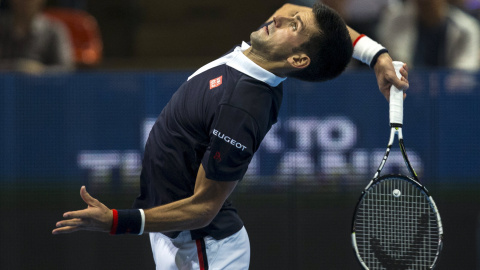 Partido amistosos disputado entre Nadal y Djokovic en Bankgok. REUTERS.