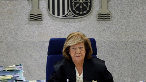La presidenta del tribunal de las tajetas black en la Audiencia Nacional, Angela Murillo. EFE/Chema Moya
