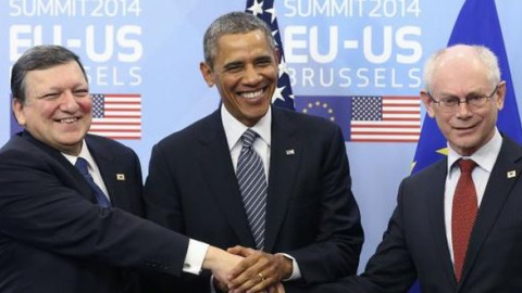 El expresidente de la CE, Jose Manuel Durao Barroso, junto al presidente estadounidense, Barack Obama. REUTERS El expresidente de la CE, Jose Manuel Durao Barroso, junto al presidente estadounidense, Barack Obama. REUTERS