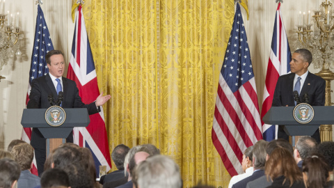 David Cameron y Barack Obama, en la rueda de prensa tras su reunión en la Casa Blanca. EFE David Cameron y Barack Obama, en la rueda de prensa tras su reunión en la Casa Blanca. EFE
