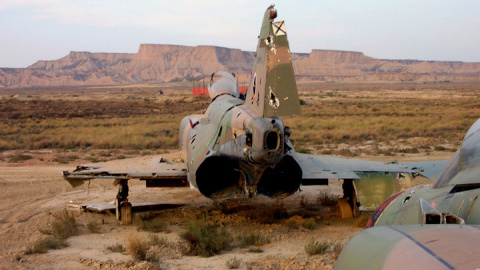 El campo de tiro militar aéreo de Bardenas es el mayor de Europa con 2.000 hectáreas. / MDE.ES El campo de tiro militar aéreo de Bardenas es el mayor de Europa con 2.000 hectáreas. / MDE.ES