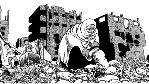 Vinyeta d'una obra de Joe Sacco. Vinyeta d'una obra de Joe Sacco.