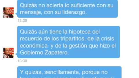 Conversación con Miquel Iceta en Twitter