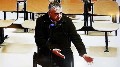 Señal de televisión de la declaración de Manuel Fernández Castiñeiras. /EFE Señal de televisión de la declaración de Manuel Fernández Castiñeiras. /EFE