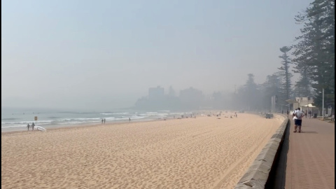 19/11/2019- La neblina cubriendo Manly Beach en Sídney, Australia. / REUTERS