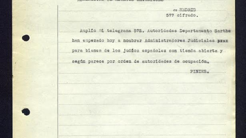 telegrama bienes judíos telegrama bienes judíos